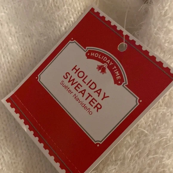 Christmas Holiday Time Long Sleeve Pullover Sequin Relaxed Fit Sweater (Women's) - Picture 7 of 7